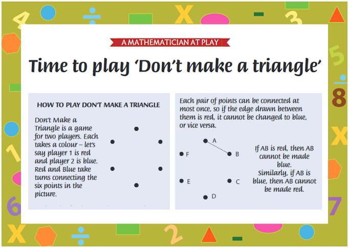 A Mathematician at Play 13: Don’t Make a Triangle