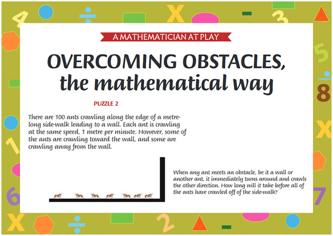 A Mathematician at Play 17: Overcoming Obstacles