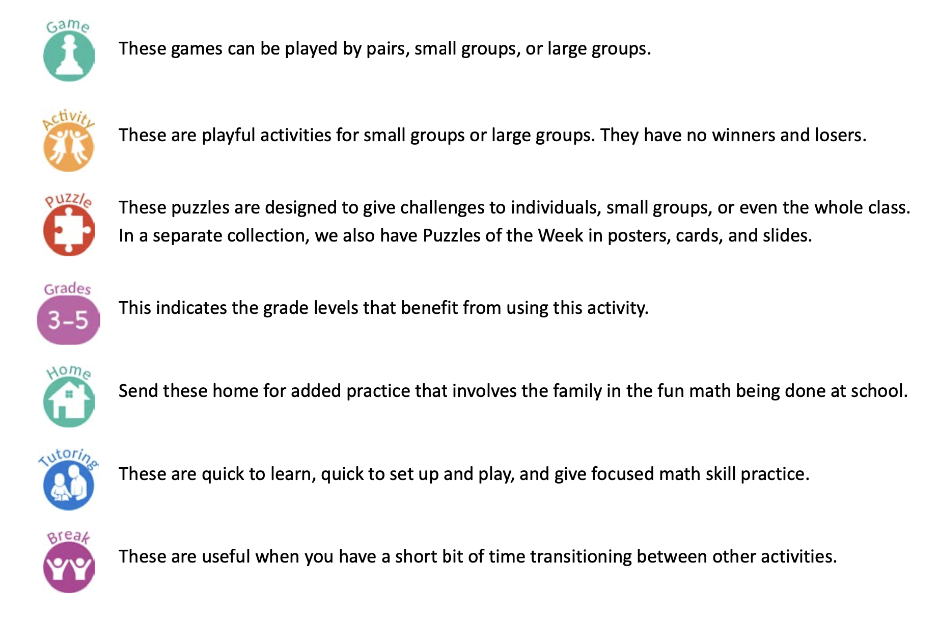 Games for Focused Practice